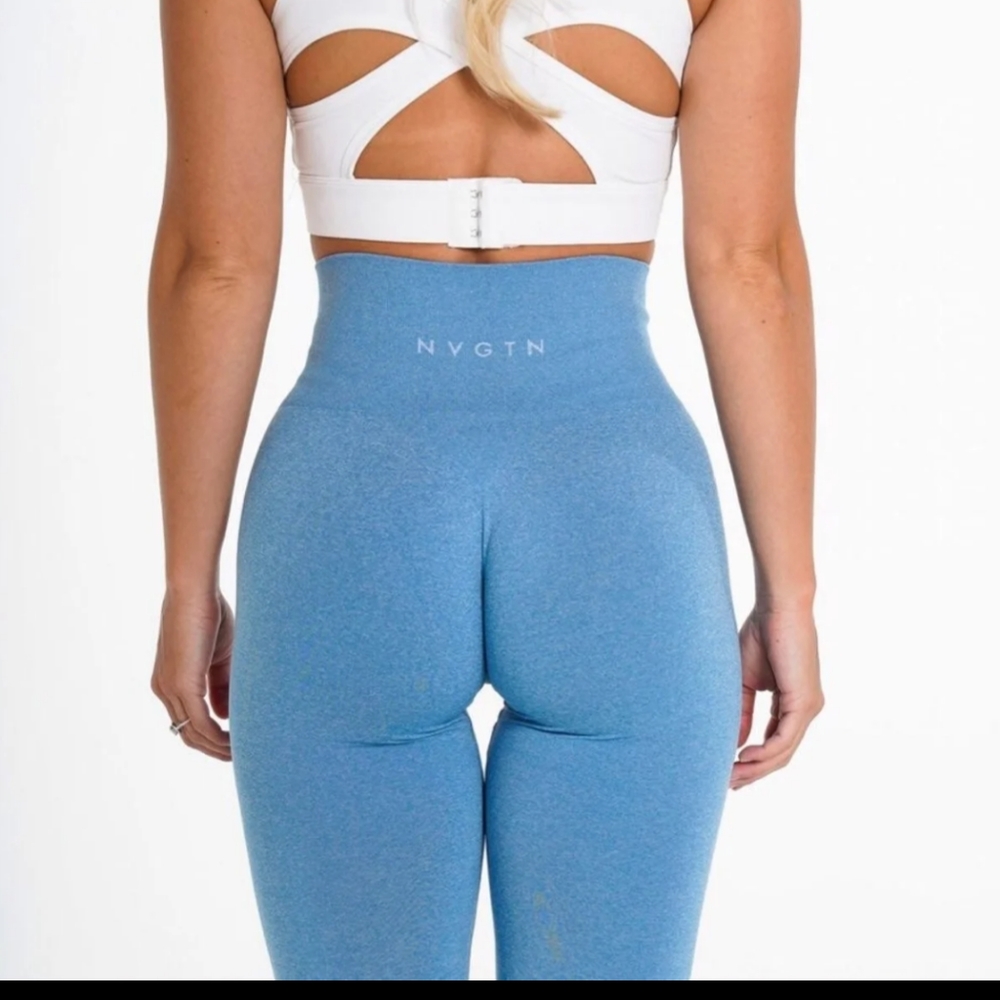 NVGTN Sky Blue Seamless Leggings